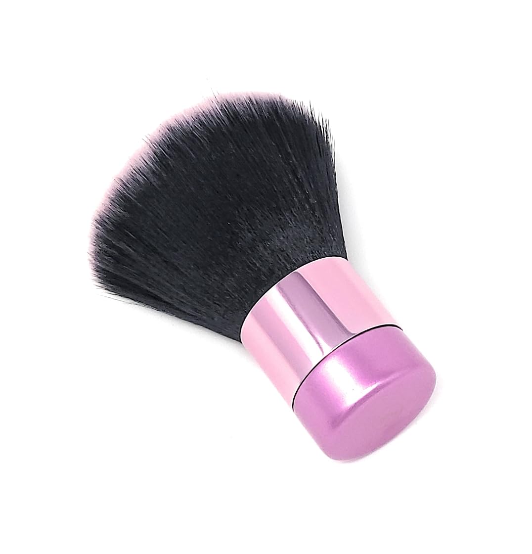 Luxurious and Very Large Soft Fluffy Powder Brush, Use as a Spray Tan Finishing Tool, Multipurpose Face and Body Barber and Beauty Tool, Large Kabuki Brush by BevyGold (Pink)(#9.2)